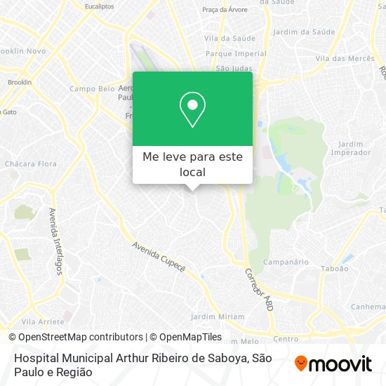 Hospital Municipal Arthur Ribeiro de Saboya mapa