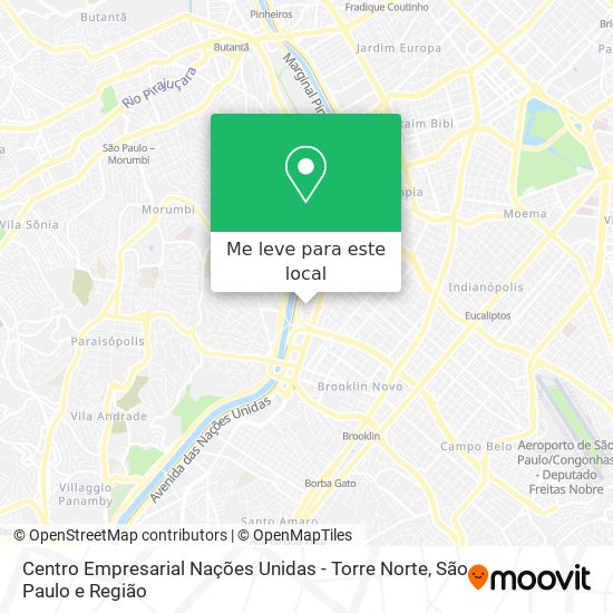 Centro Empresarial Nações Unidas - Torre Norte mapa