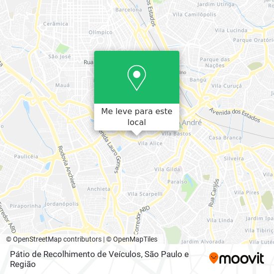 Pátio de Recolhimento de Veículos mapa