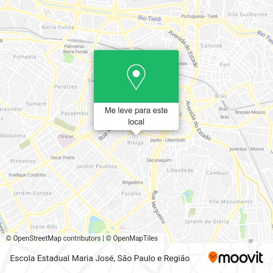 Escola Estadual Maria José mapa