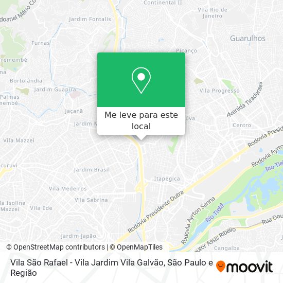 Vila São Rafael - Vila Jardim Vila Galvão mapa