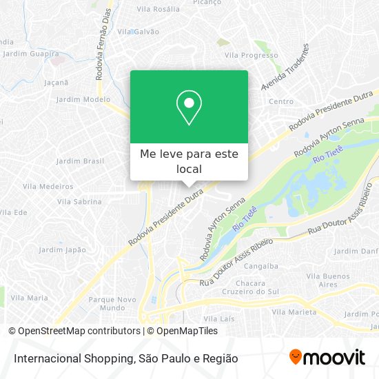 Internacional Shopping mapa