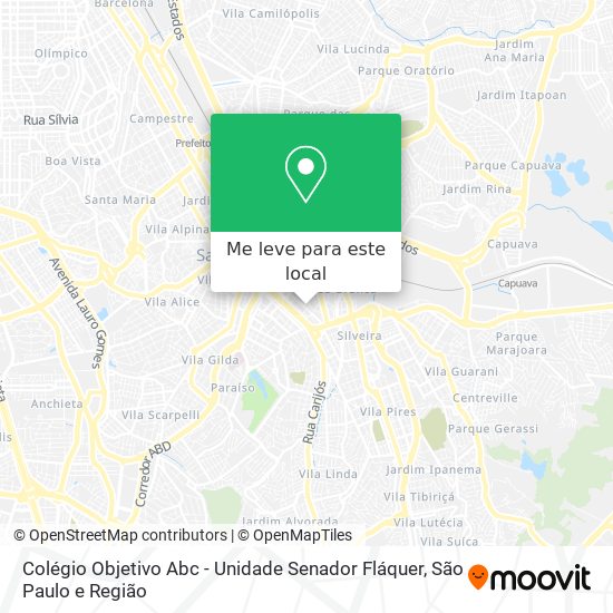 Colégio Objetivo Abc - Unidade Senador Fláquer mapa