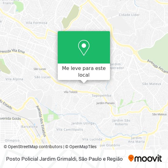 Posto Policial Jardim Grimaldi mapa