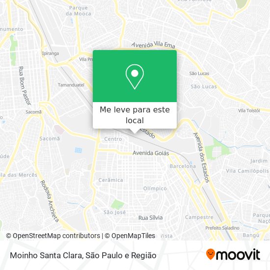 Moinho Santa Clara mapa