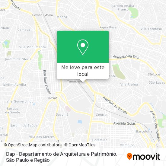 Dap - Departamento de Arquitetura e Patrimônio mapa