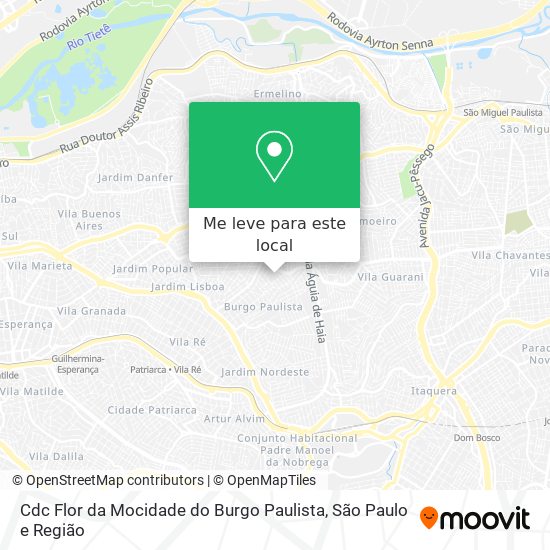 Cdc Flor da Mocidade do Burgo Paulista mapa