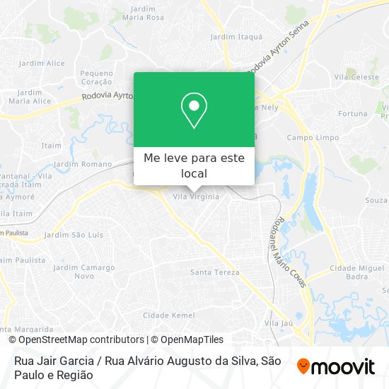 Rua Jair Garcia / Rua Alvário Augusto da Silva mapa