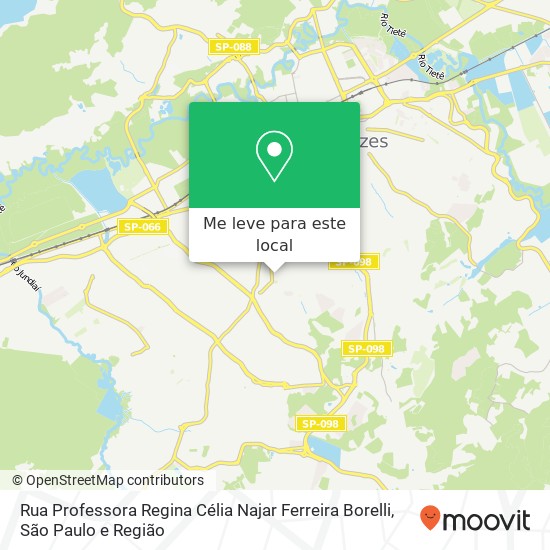 Rua Professora Regina Célia Najar Ferreira Borelli mapa