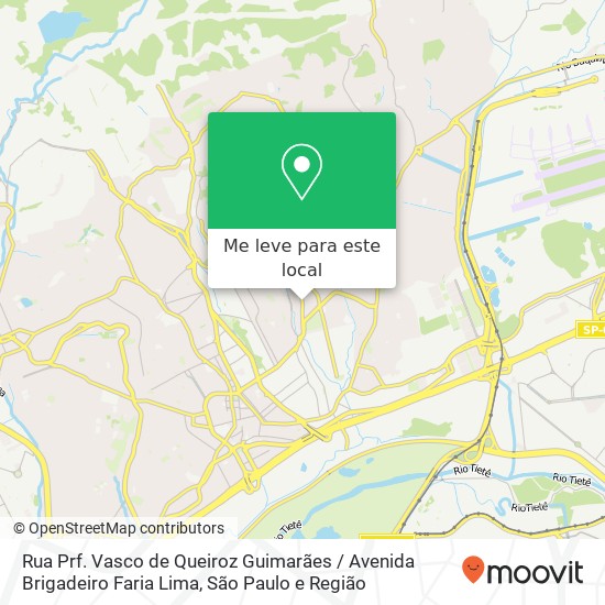 Rua Prf. Vasco de Queiroz Guimarães / Avenida Brigadeiro Faria Lima mapa