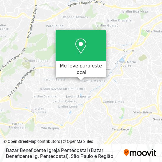 Bazar Beneficente Igreja Pentecostal mapa