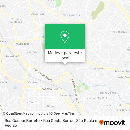 Rua Gaspar Barreto / Rua Costa Barros mapa