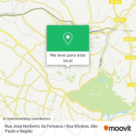 Rua José Norberto da Fonseca / Rua Silvares mapa