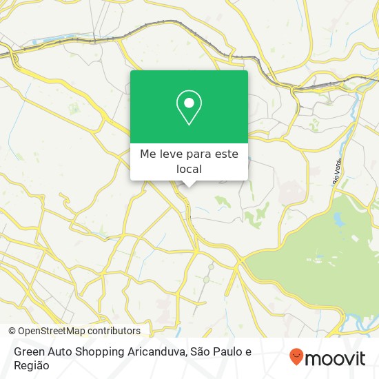 Green Auto Shopping Aricanduva mapa