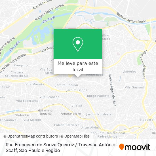 Rua Francisco de Souza Queiroz / Travessa Antônio Scaff mapa