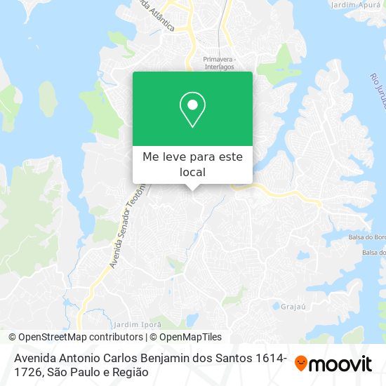 Avenida Antonio Carlos Benjamin dos Santos 1614-1726 mapa