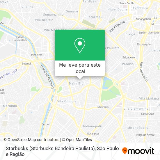 Starbucks (Starbucks Bandeira Paulista) mapa