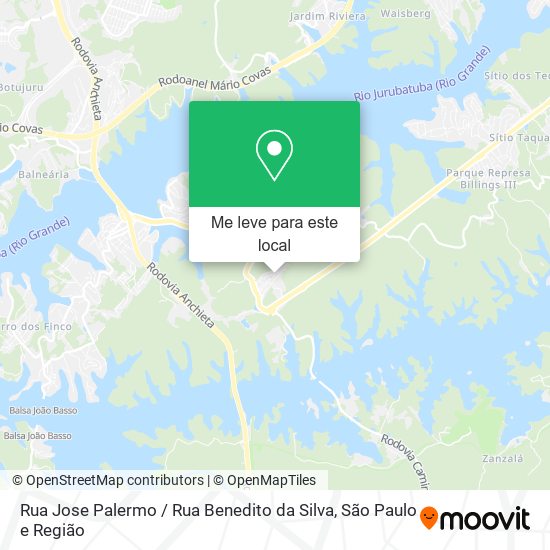 Rua Jose Palermo / Rua Benedito da Silva mapa