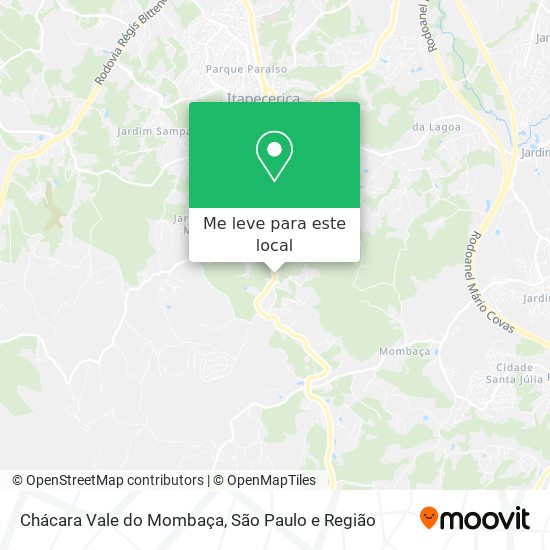 Chácara Vale do Mombaça mapa