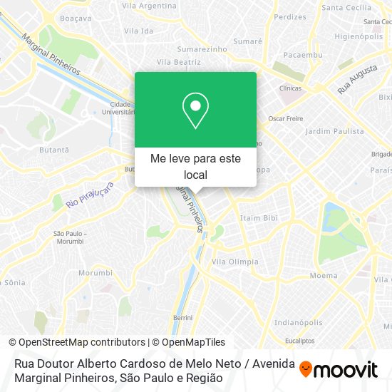 Rua Doutor Alberto Cardoso de Melo Neto / Avenida Marginal Pinheiros mapa