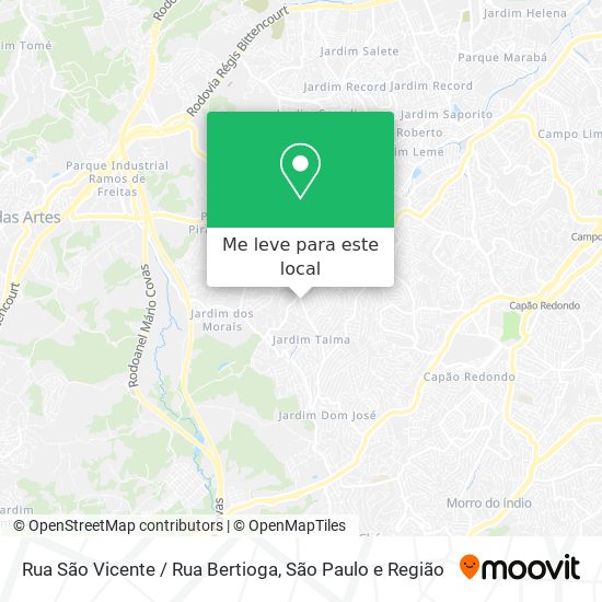 Rua São Vicente / Rua Bertioga mapa