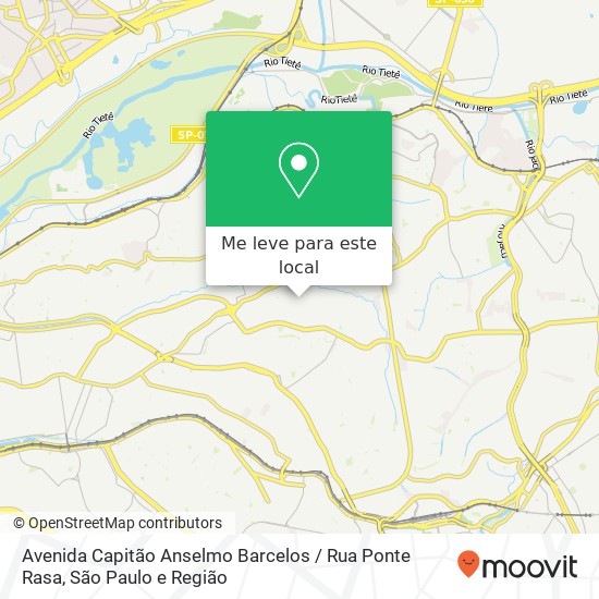 Avenida Capitão Anselmo Barcelos / Rua Ponte Rasa mapa
