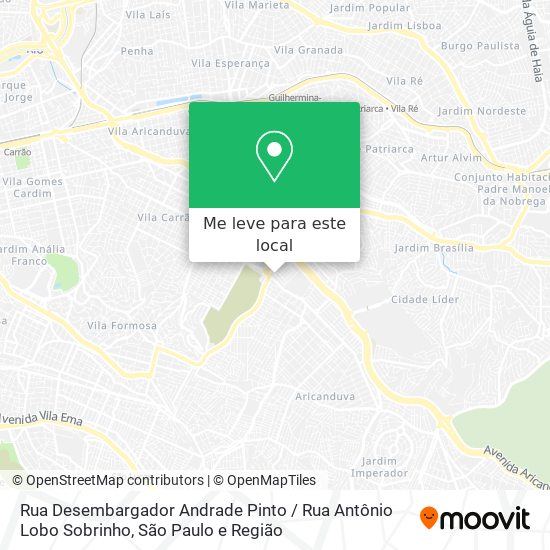 Rua Desembargador Andrade Pinto / Rua Antônio Lobo Sobrinho mapa