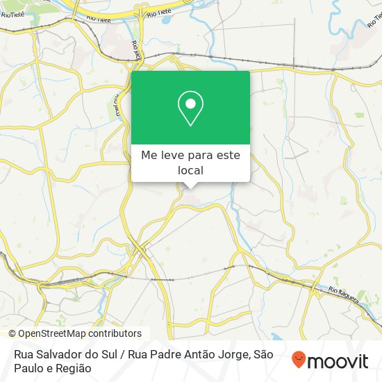 Rua Salvador do Sul / Rua Padre Antão Jorge mapa