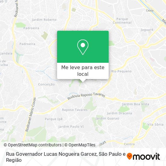 Rua Governador Lucas Nogueira Garcez mapa