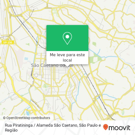 Rua Piratininga / Alameda São Caetano mapa