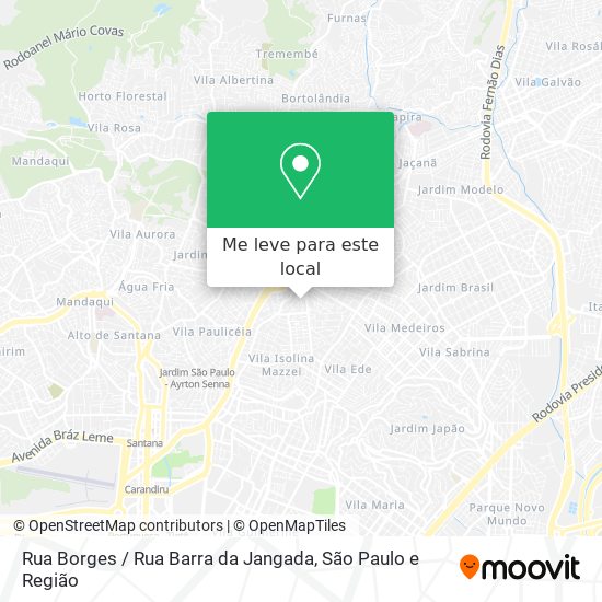 Rua Borges / Rua Barra da Jangada mapa