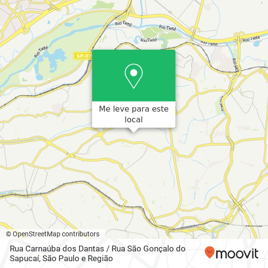 Rua Carnaúba dos Dantas / Rua São Gonçalo do Sapucaí mapa