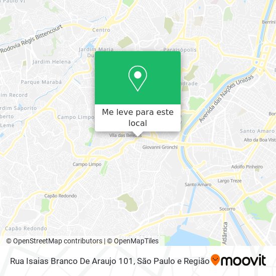 Rua Isaias Branco De Araujo 101 mapa
