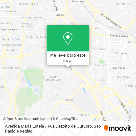 Avenida Maria Estela / Rua Dezoito de Outubro mapa