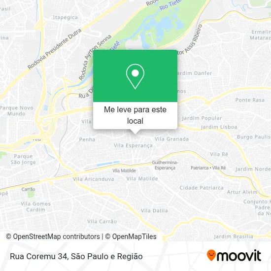 Rua Coremu 34 mapa