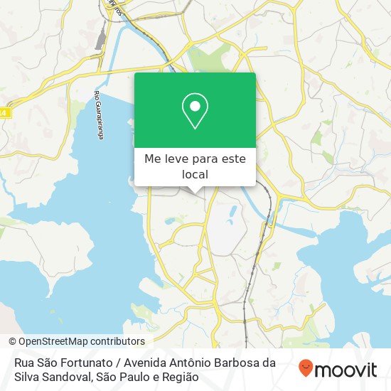 Rua São Fortunato / Avenida Antônio Barbosa da Silva Sandoval mapa