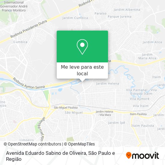 Avenida Eduardo Sabino de Oliveira mapa