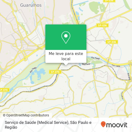 Serviço de Saúde (Medical Service) mapa