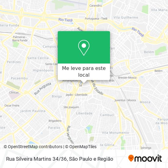 Rua Silveira Martins 34/36 mapa