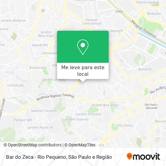 Bar do Zeca - Rio Pequeno mapa