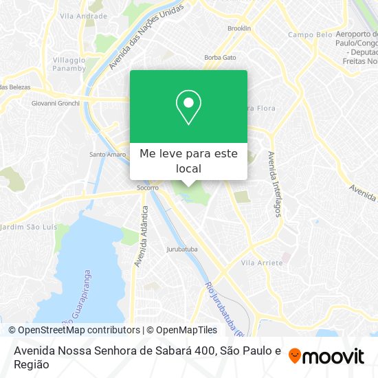 Avenida Nossa Senhora de Sabará 400 mapa