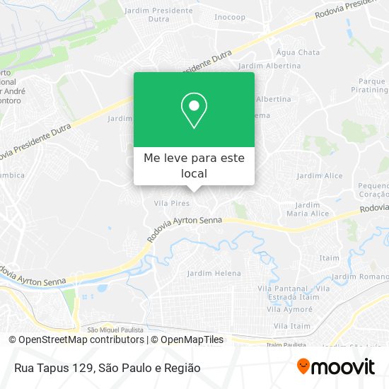 Rua Tapus 129 mapa