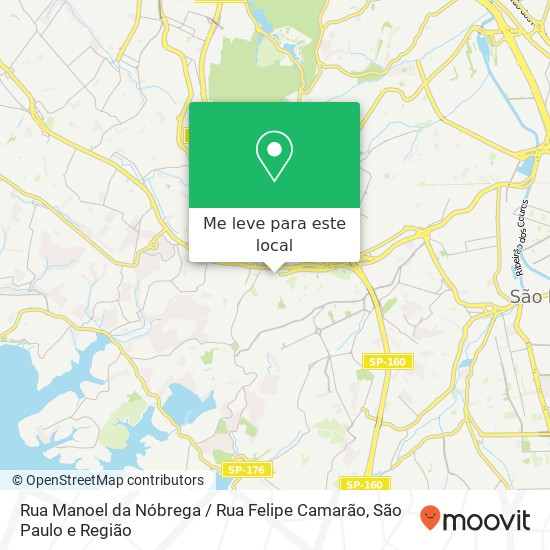 Rua Manoel da Nóbrega / Rua Felipe Camarão mapa