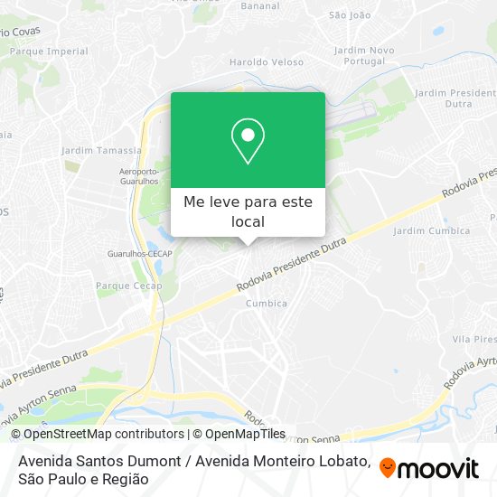 Avenida Santos Dumont / Avenida Monteiro Lobato mapa