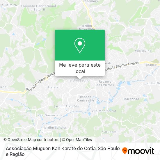 Associação Muguen Kan Karatê do Cotia mapa