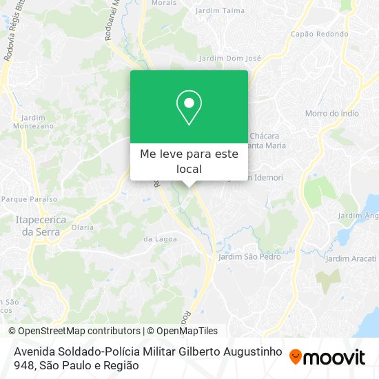 Avenida Soldado-Polícia Militar Gilberto Augustinho 948 mapa