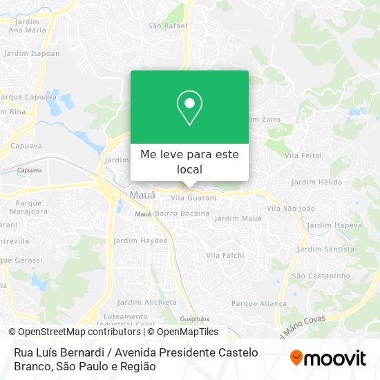 Rua Luís Bernardi / Avenida Presidente Castelo Branco mapa