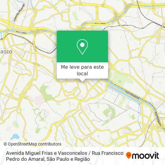 Avenida Miguel Frias e Vasconcelos / Rua Francisco Pedro do Amaral mapa