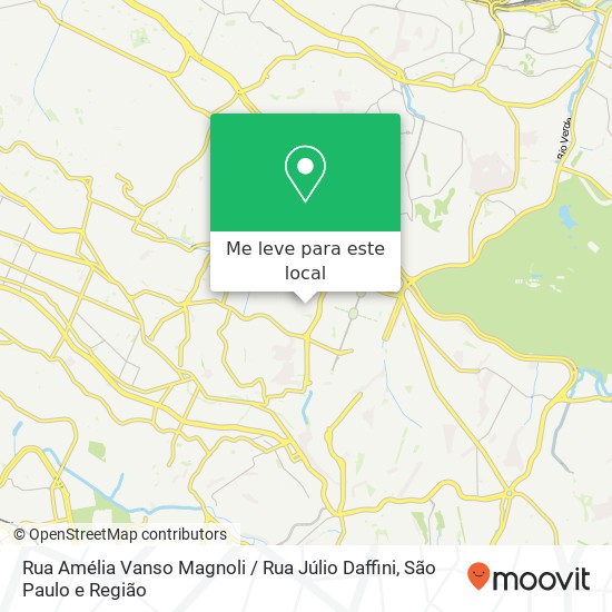 Rua Amélia Vanso Magnoli / Rua Júlio Daffini mapa