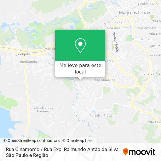 Rua Cinamomo / Rua Exp. Raimundo Antão da Silva mapa